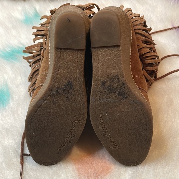 SAM EDELMAN KEMPER FRINGE SUEDE LEATHER ANKLE BOOTIES BOOTS WOMENS 6 - Picture 5 of 8